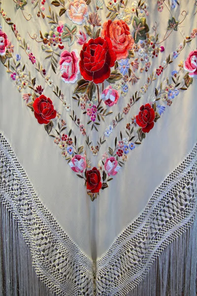 Madrid manton de Manila typical shawl — Stock Photo, Image