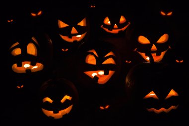 Carved Jack-o-lanterns clipart