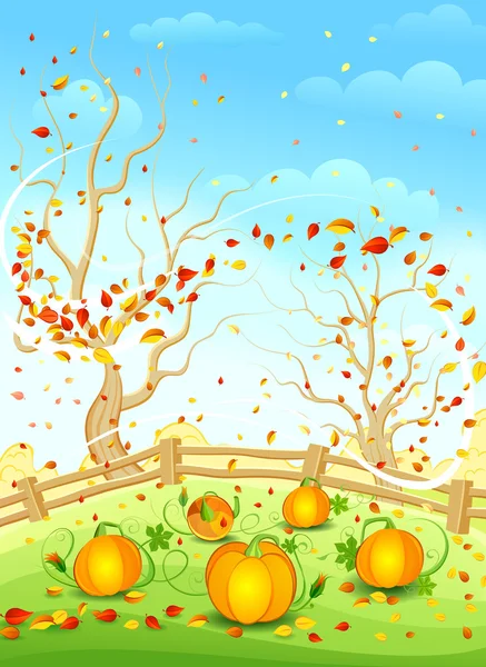 Paesaggio d'autunno. — Vettoriale Stock
