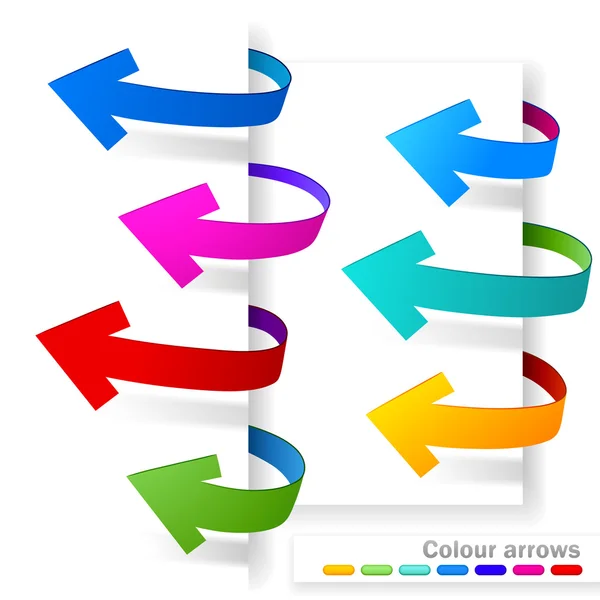 Collection of colour arrows — Stock Vector