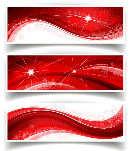 Kerstmis banners. vectorillustratie — Stockvector