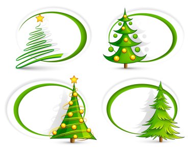 Christmas trees clipart