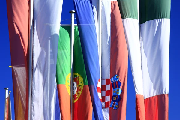 stock image Flags of countries of the European Union