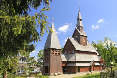 Nordic wood church clipart