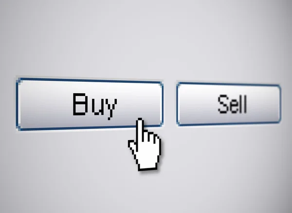 Köp Sälj knappar — Stockfoto
