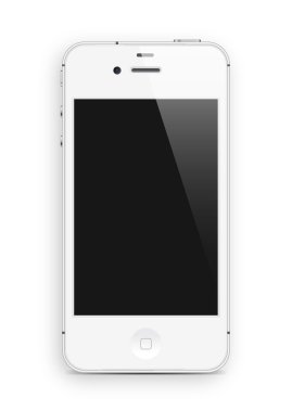 White cell phone clipart