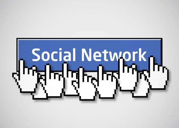 ソーシャル ネットワーク ボタン 2 — ストックベクタ