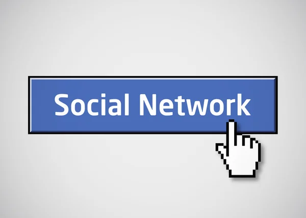 Botón de red social — Vector de stock