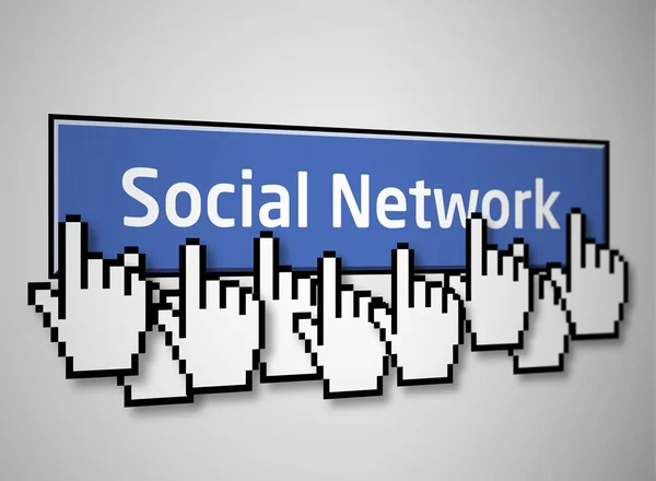 社会网络按钮 2 — 图库照片