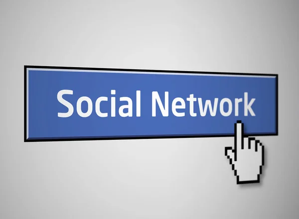 社会的なネットワークのボタン — ストック写真