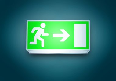 Exit to the right clipart