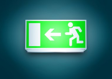 Exit to the left clipart