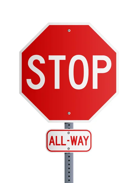 Stop All-Way — Stock Vector