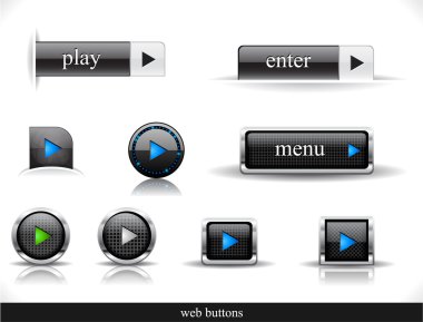 Set of dark web buttons clipart