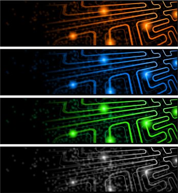 Abstract glowing banners clipart