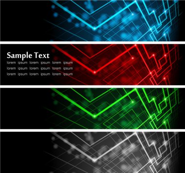 Abstract glowing banners clipart