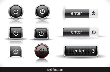 Set of dark web buttons clipart