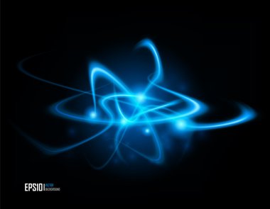 Abstract energy formation - blue theme clipart