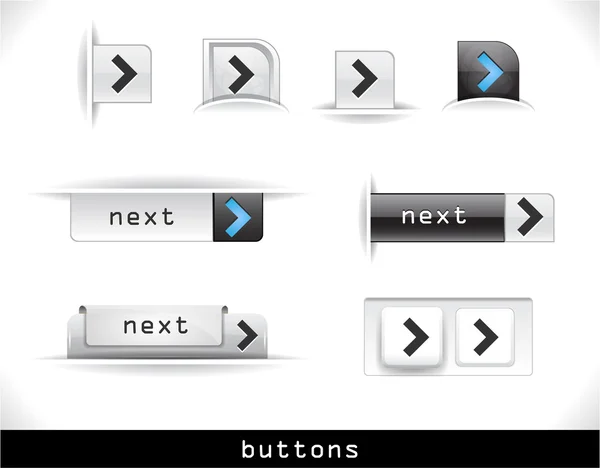 Set grijs web buttons — Stockvector
