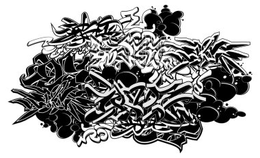 Graffiti composition 1 clipart