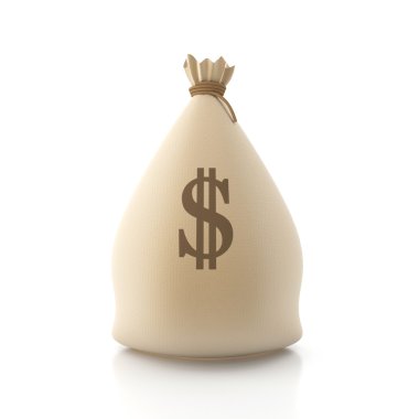 Sack, filled a money clipart