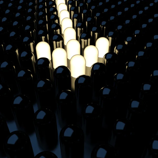 Pijl van het lichtgevende dioden — Stockfoto