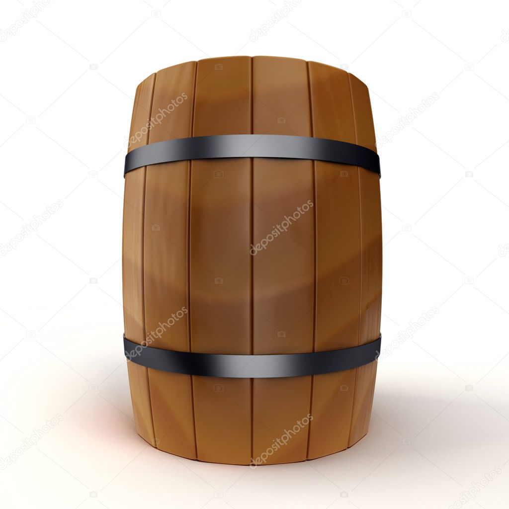 A wooden barrel