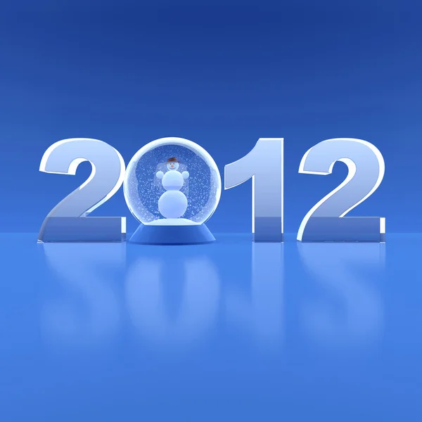 Año Nuevo 2012. ilustración 3d —  Fotos de Stock