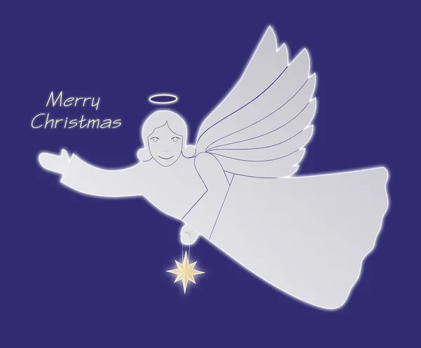 Anioł Boże Narodzenie. pocztówka. — Zdjęcie stockowe