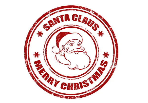 Santa Claus stamp — Stock Vector
