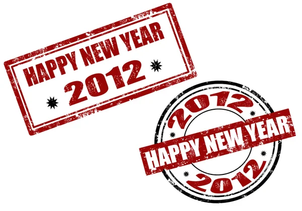 Uppsättning 2012 nytt år stämpel — Stock vektor