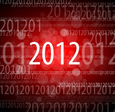 vektör 2012 yeni yıl kartı