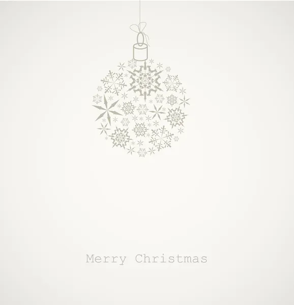 从雪花做的圣诞球 — 图库矢量图片
