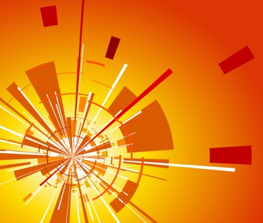 Orange background with explosion clipart