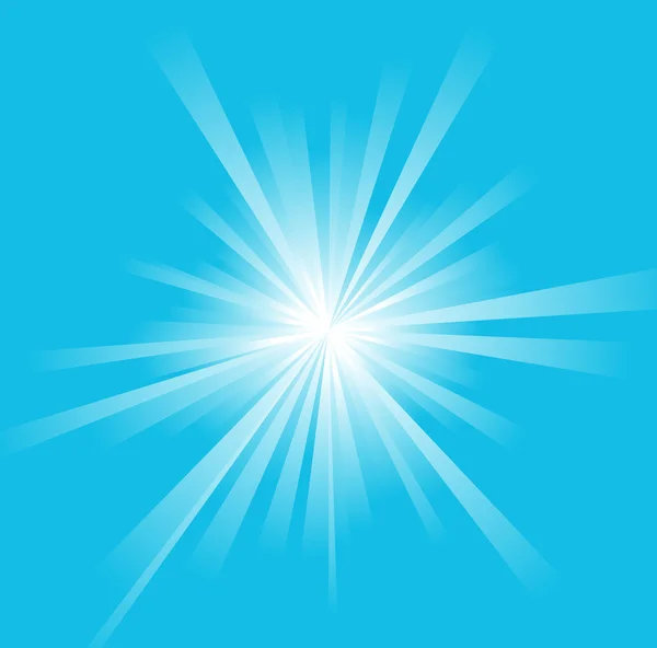 Soleil sur un ciel bleu — Image vectorielle