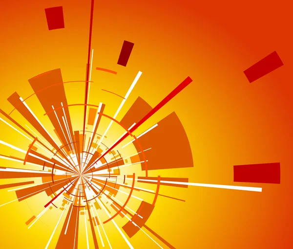 Orange bakgrund med explosion — Stock vektor