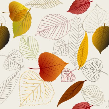 Autumn vector leafs texture clipart