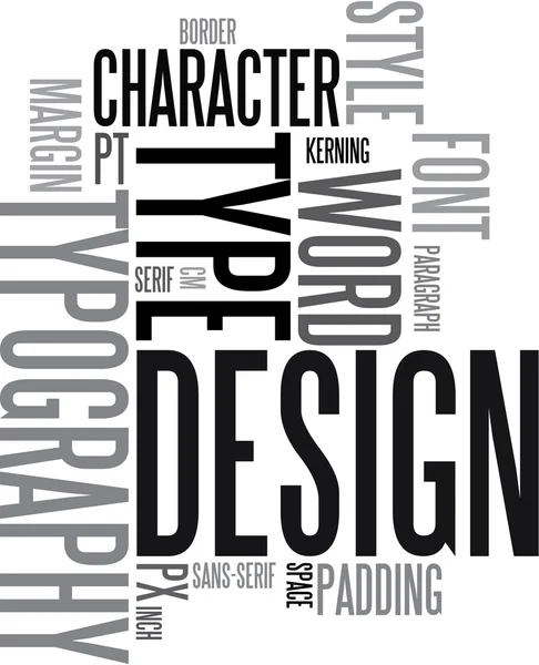Design och typografi bakgrund — Stock vektor