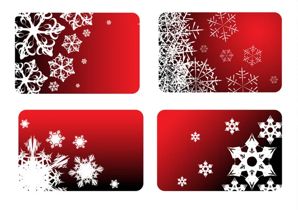 Red christmas cards — Stok Vektör