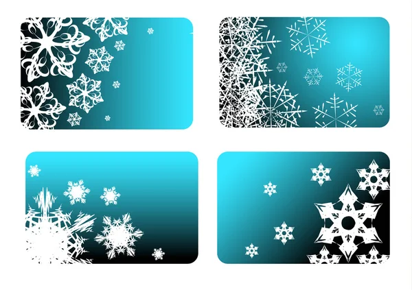 Blaue Weihnachtskarten — Stockvektor
