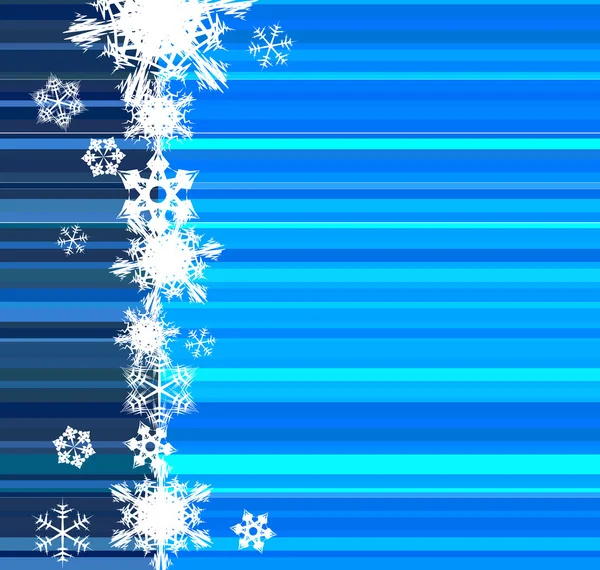 Weihnachtskarte mit blauen Linien — Stockvektor