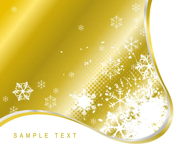 Zlaté vánoční pozadí — Stockový vektor