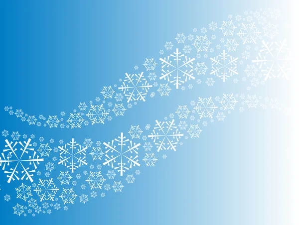 Courbes abstraites des flocons de neige — Image vectorielle
