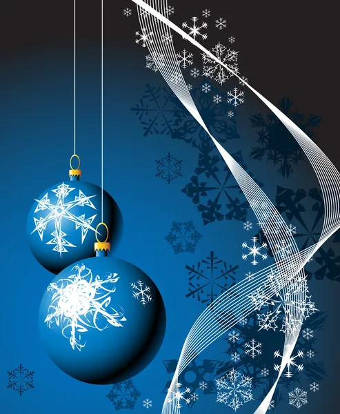 Christmas bulbs with snowflakes — Stock Vector