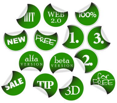Labels, badges and stickers clipart