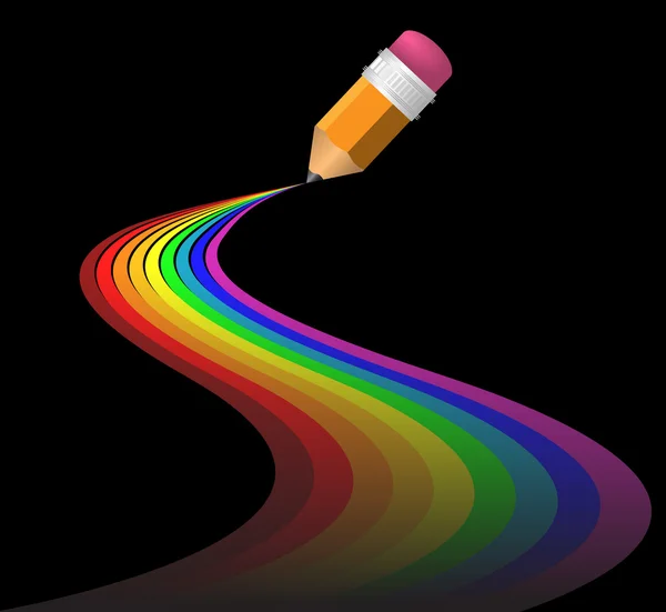 Abstract rainbow curves — Stock Vector