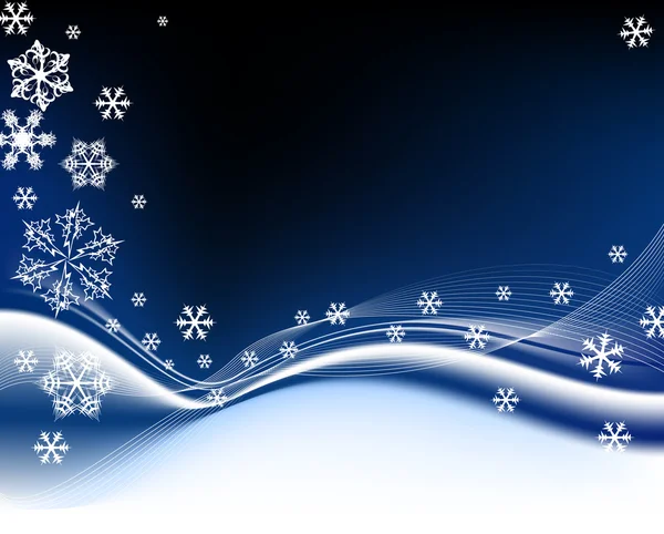 Blu scuro sfondo di Natale — Vettoriale Stock