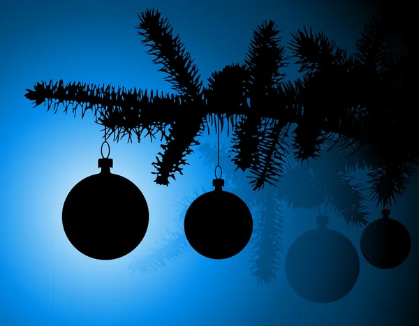 Silueta de un árbol de Navidad — Vector de stock