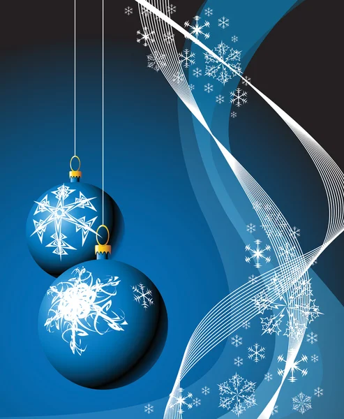 雪の結晶とクリスマス球根 — ストックベクタ
