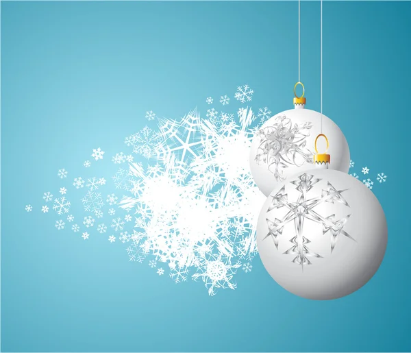 Білі різдвяні цибулини зі сніжинками — стоковий вектор